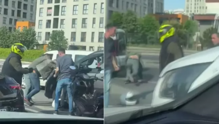 Akan Trafikte Yumruk Yumruğa Kavga: Ezilmekten Son Anda Kurtuldular!