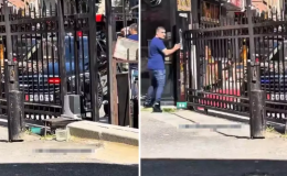 Ambulansa Engel Oldu! Çakarlı Araçla Dönerciye Gidip Çıkışı Kapattı
