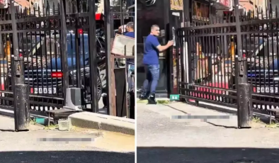 Ambulansa Engel Oldu! Çakarlı Araçla Dönerciye Gidip Çıkışı Kapattı
