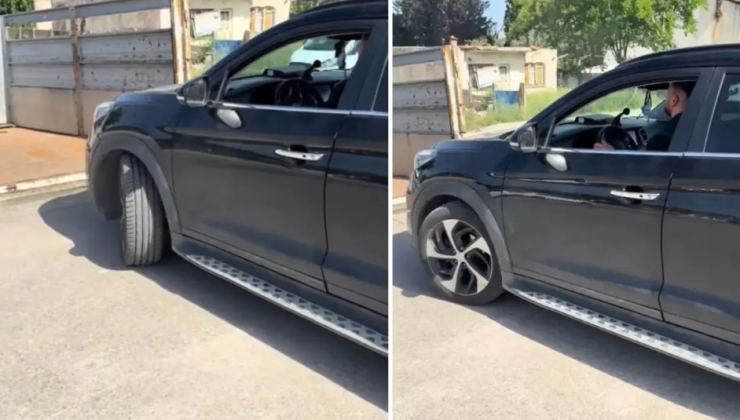 Çekici Ücreti Vermemek İçin Kamyon Kasasında Otomobil Taşıdı!
