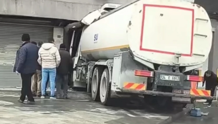 Başakşehir’de Kontrolden Çıkan Su Tankeri Tıp Merkezine Daldı!