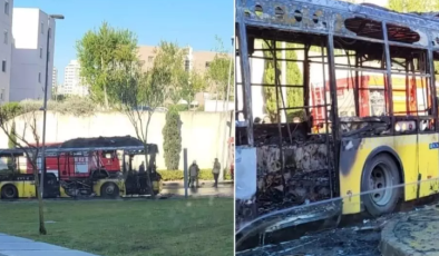 Başakşehir’de Seyir Halindeki İETT Otobüsü Alev Aldı!