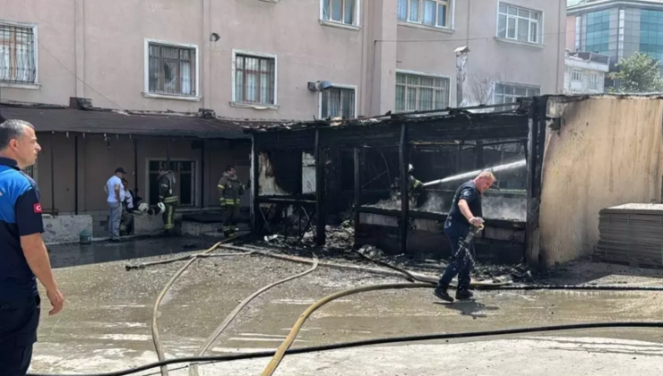 Esenyurt’ta Öğrenci Yurdu Bahçesinde Yangın: Kulübe Kül Oldu!