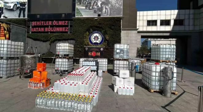 İstanbul’da Sahte Alkol Operasyonu: 18 Ton Ele Geçirildi!
