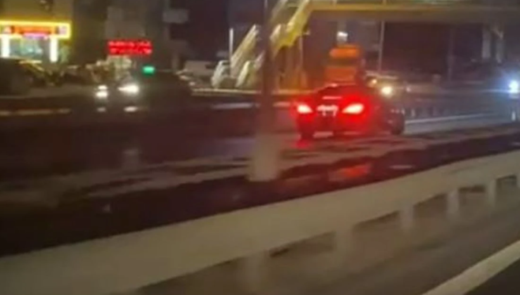 Beylikdüzü’nde Ters Yönde Hızla İlerleyen Araç Trafik Güvenliğini Tehlikeye Attı