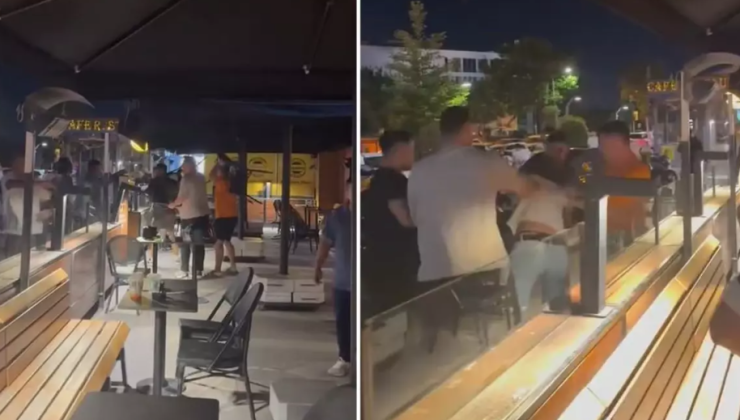 İki Grup Kahve Zincirinde Birbirine Girdi, Cadde Boks Ringine Döndü!