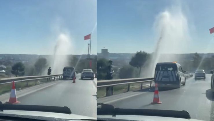 Büyükçekmece’de Su Borusu Patladı: E-5 Karayolunda Trafik Aksadı