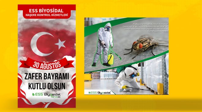 ESS BİYOSİDAL  30 AĞUSTOS ZAFER BAYRAMI KUTLAMA MESAJI